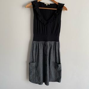 Gray and black business casual dress